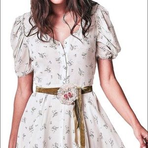 love shack fancy cora puffy sleeve dress Sz S